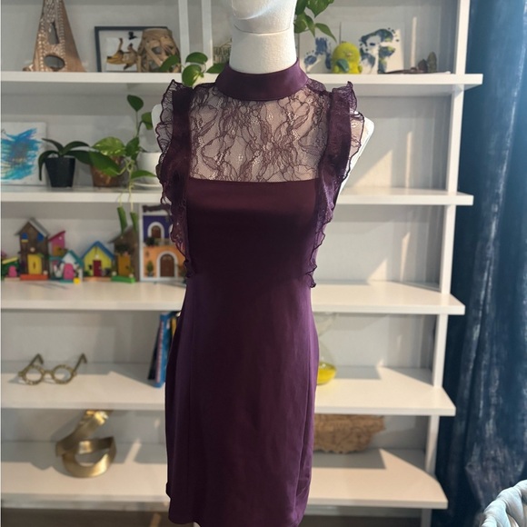 Elegant‎ Purple Lace Dress - Picture 1 of 11